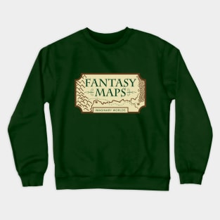 Imaginary Worlds - Fantasy Maps Crewneck Sweatshirt